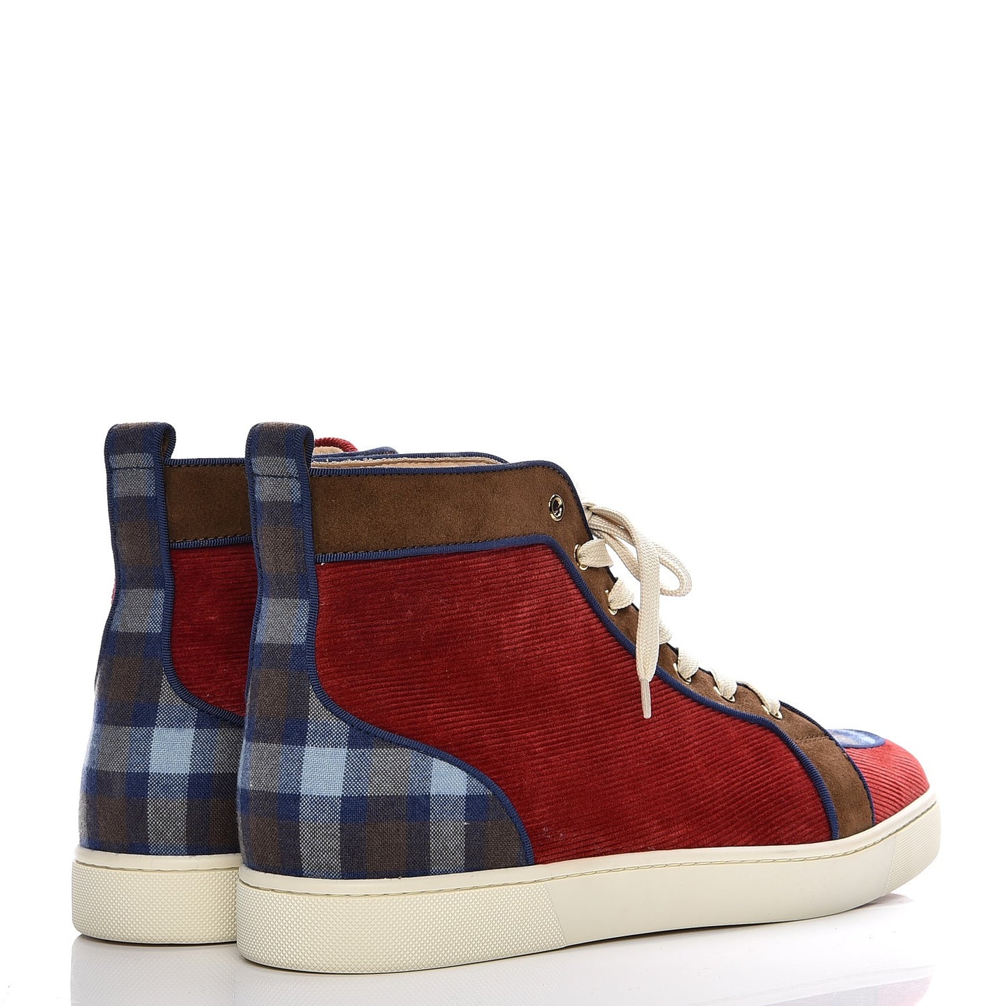 Mens Corduroy Plaid Rantus Orlato Sneakers 47.5 Rouge DM Blue