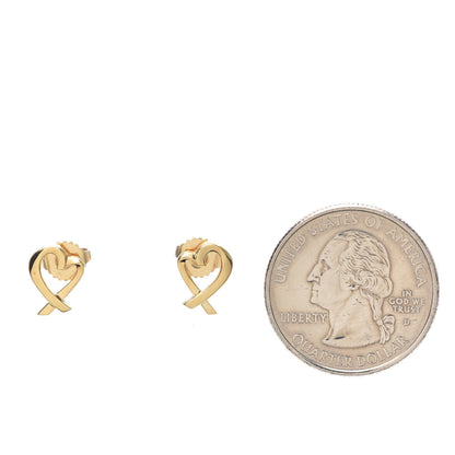 Tiffany 18K Yellow Gold Mini Paloma Picasso Loving Heart Earrings 2 of 5