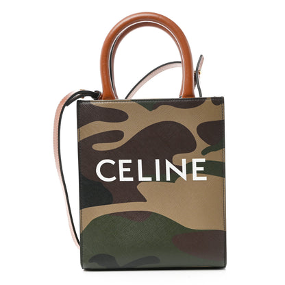 Celine Canvas Calfskin Mini Vertical Cabas Khaki 1 of 9