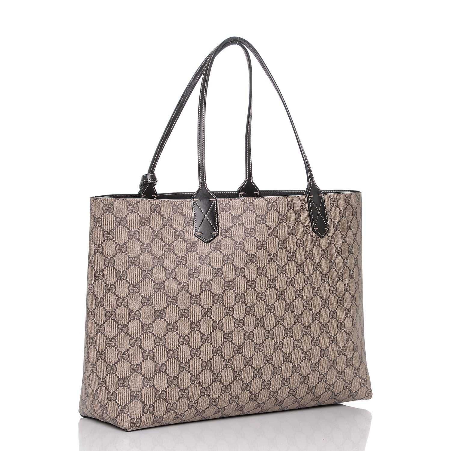 Gucci Calfskin GG Supreme Monogram Medium Reversible Tote Black 4 of 8