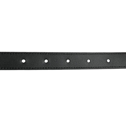 Gucci Calfskin Pearl Double G 20mm Belt 85 34 Black Cream 4 of 8