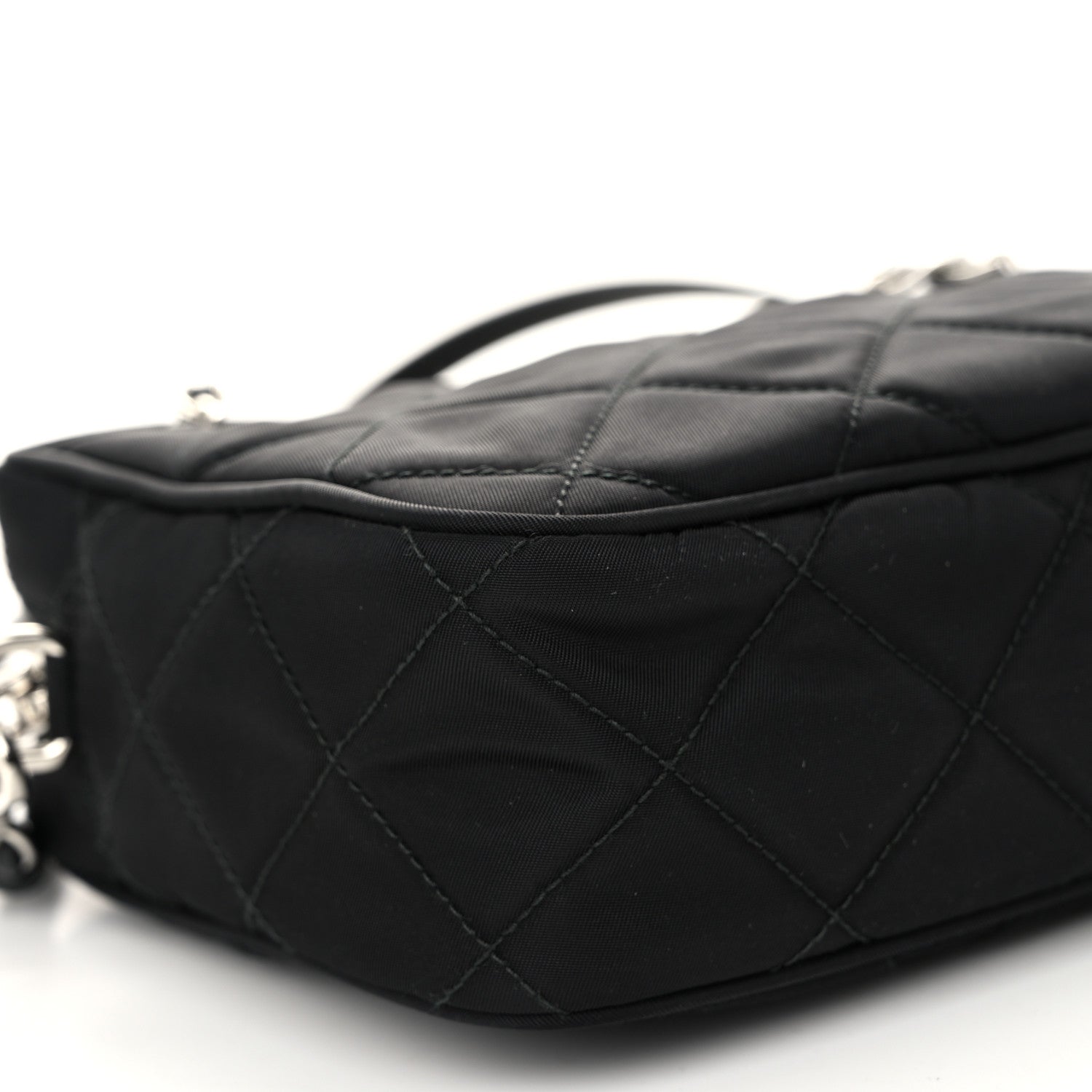 Prada Nylon Tessuto Impuntu Quilted Bandoliera Crossbody Bag Black 9 of 10