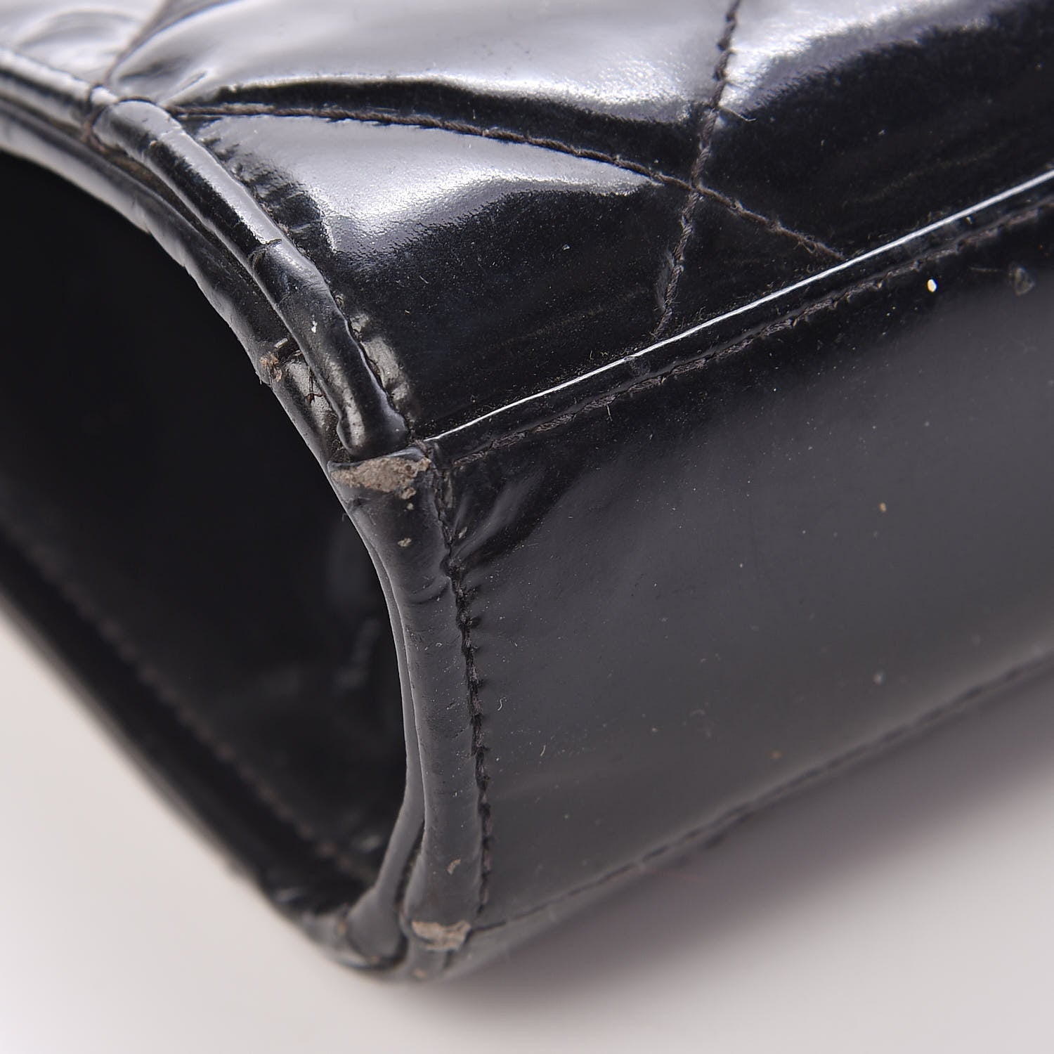 Chanel Patent Quilted Briefcase Laptop Bag Black 14 of 22