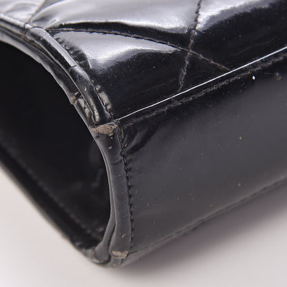 Chanel Patent Quilted Briefcase Laptop Bag Black 14 of 22