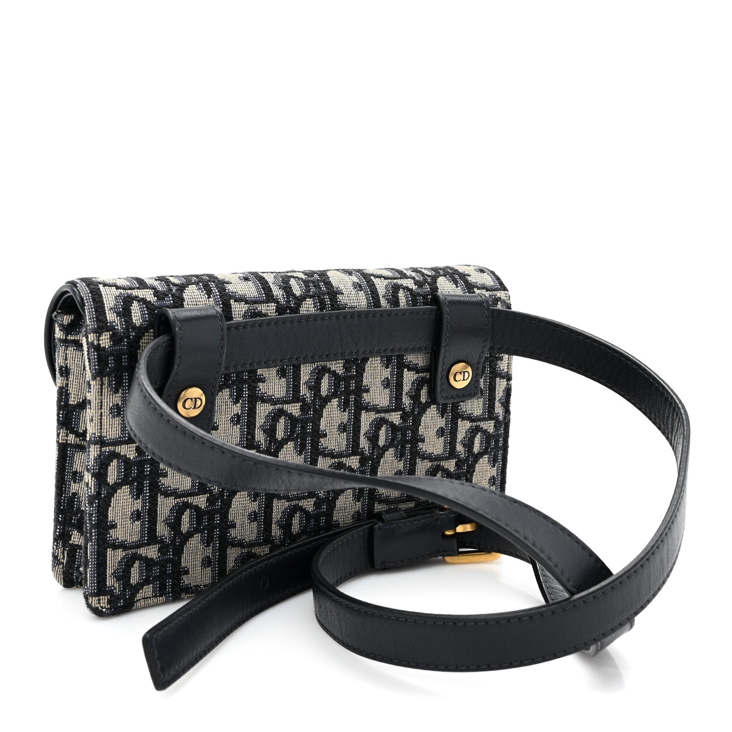 Christian Dior Oblique Saddle Belt Bag Blue 3 of 13
