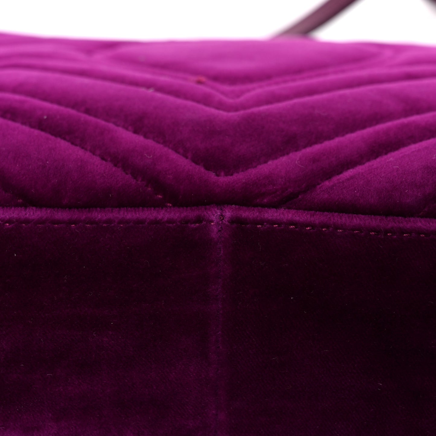 Velvet Matelasse Loved Embroidered Medium GG Marmont Shoulder Bag Fuchsia Violet Cyclamen