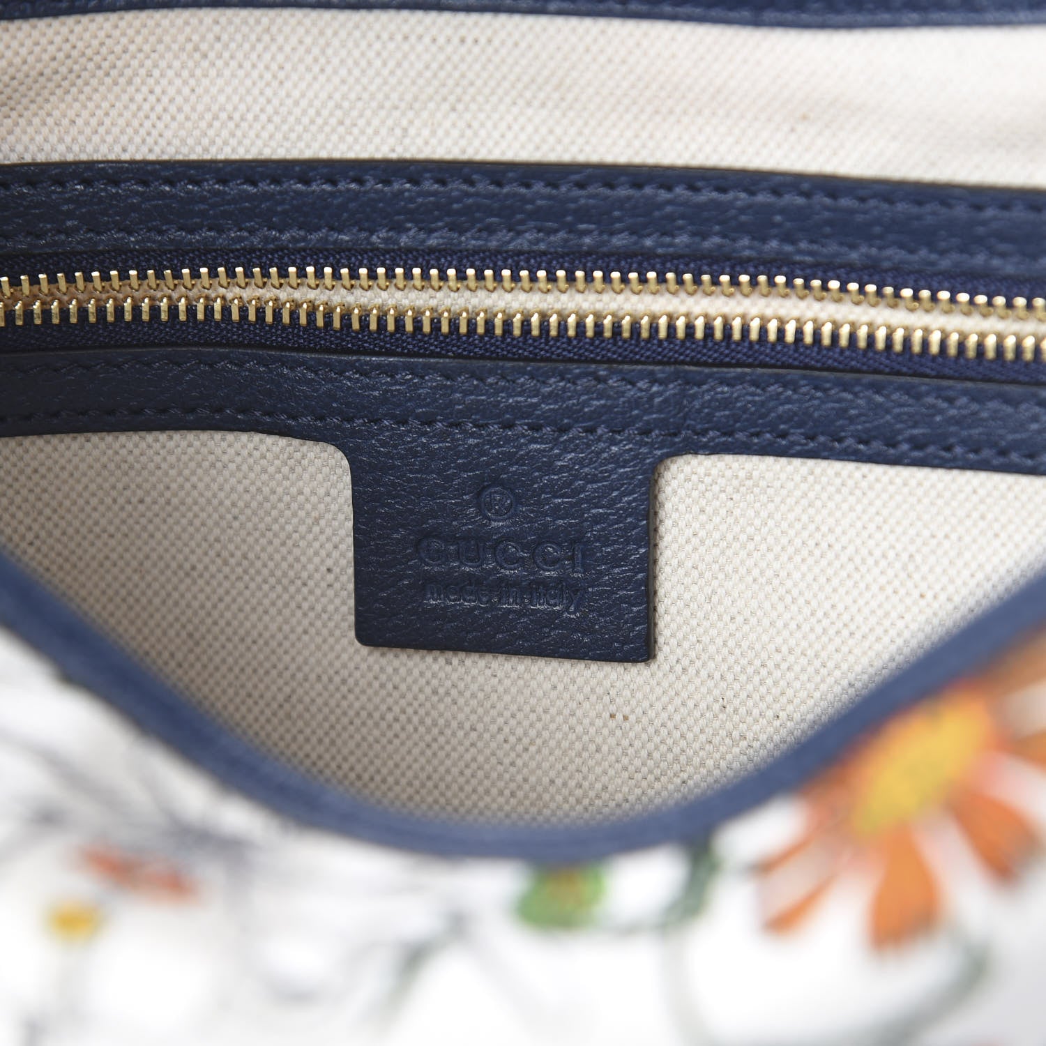 Gucci Canvas Flora Medium Jackie Hobo Blue Agata 7 of 8