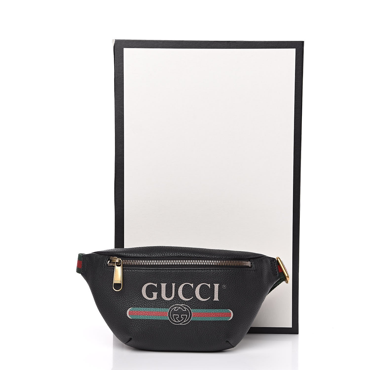 Gucci Grained Calfskin Small Logo Belt Bag Black 10 of 10
