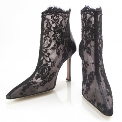 FASHIONPHILE MANOLOBLAHNIKLaceBootsBlack39.5 1 of 7