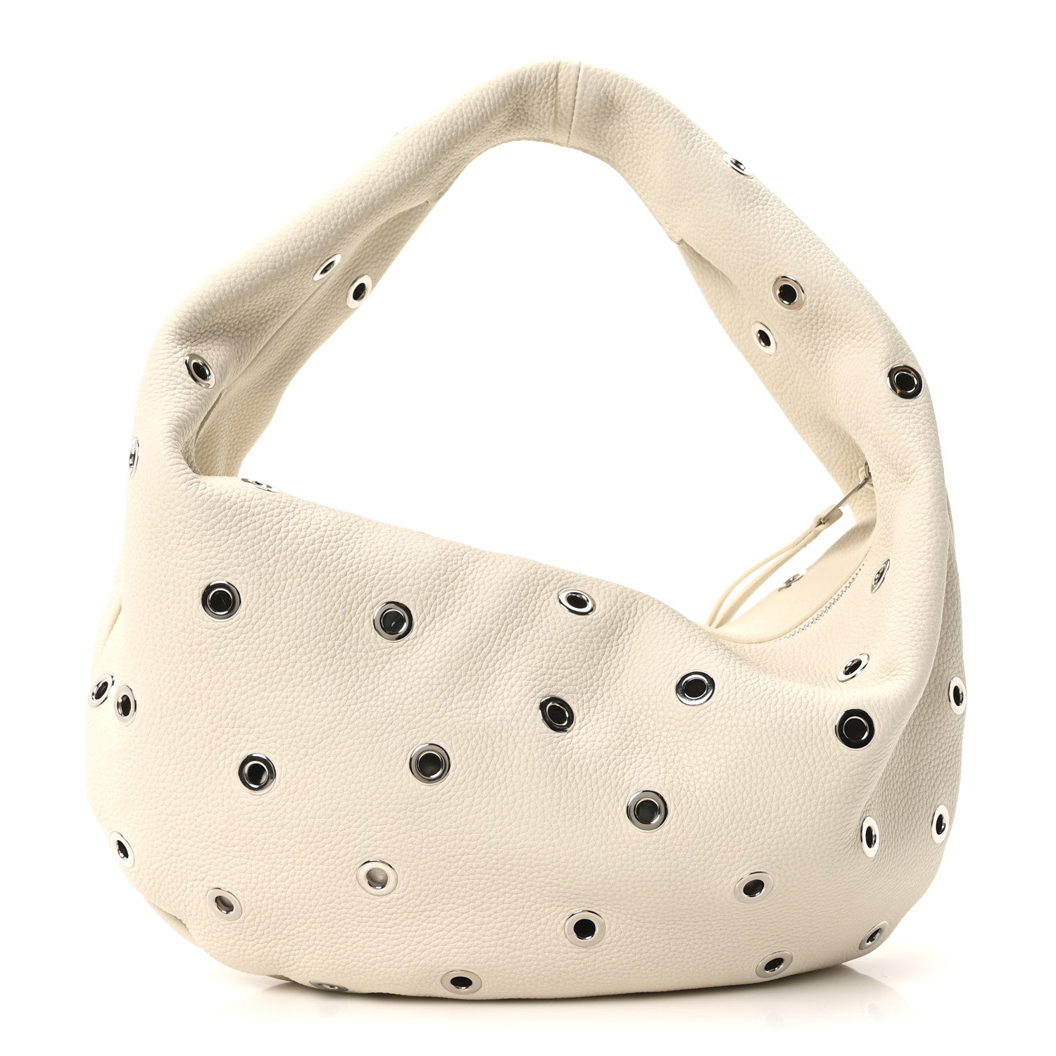 Khaite Pebbled Calfskin Grommet Medium Olivia Hobo Dark Ivory 1 of 9