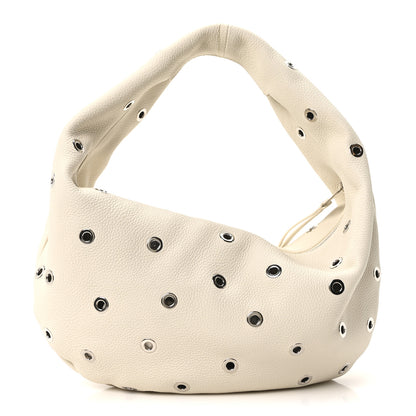 Khaite Pebbled Calfskin Grommet Medium Olivia Hobo Dark Ivory 1 of 9