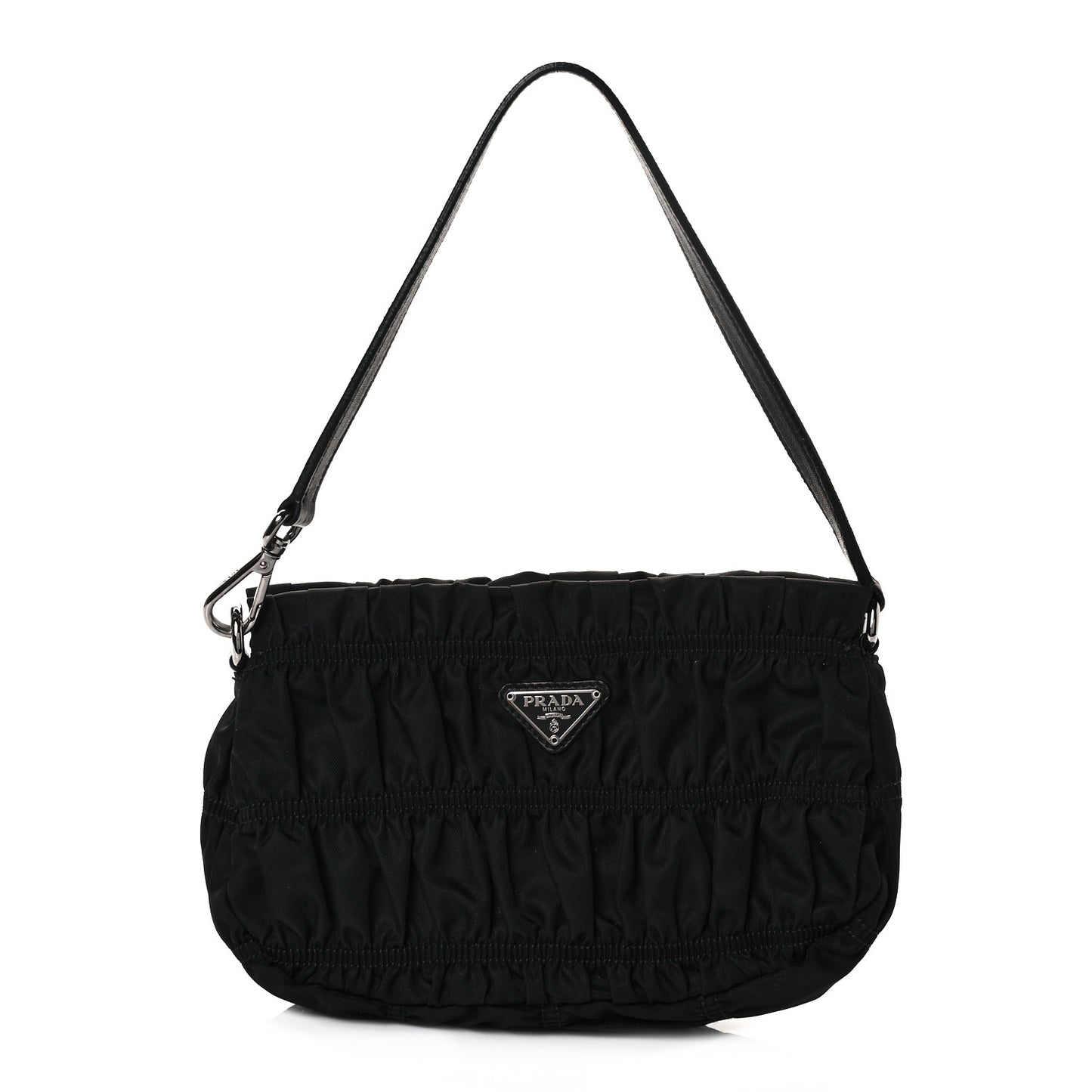Tessuto Nylon Gaufre Wristlet Black