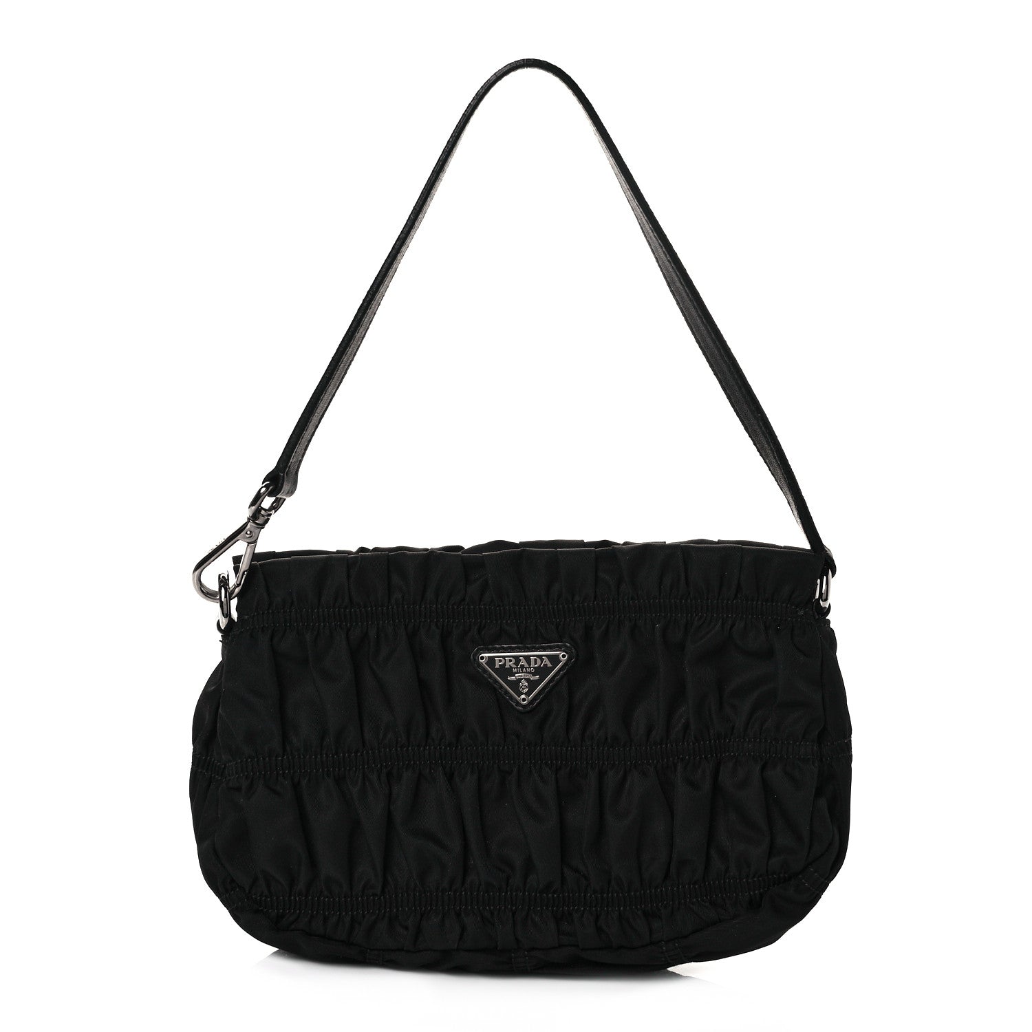 Prada Tessuto Nylon Gaufre Wristlet Black 3 of 24