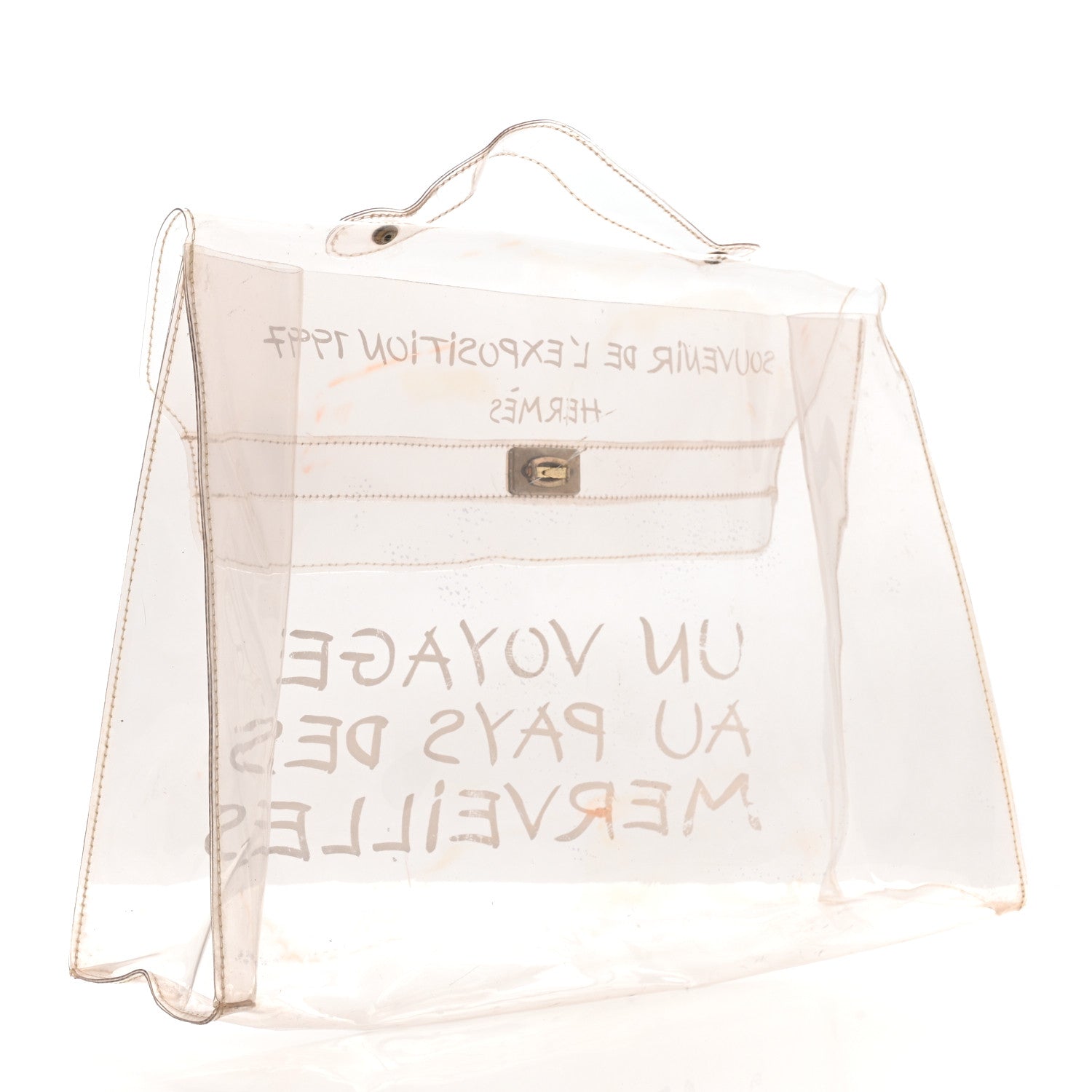 Hermes Vinyl Souvenir De L'Exposition Kelly Transparent 3 of 13