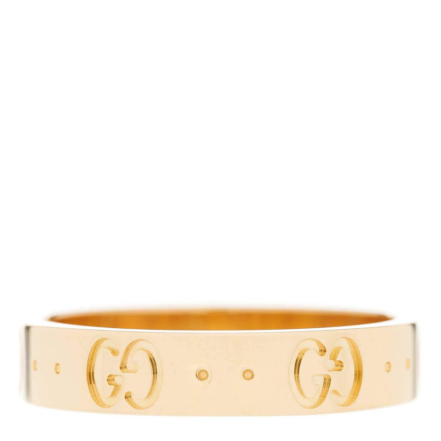 Gucci 18K Yellow Gold 4mm Icon Thin Band Ring 53 6.25 3 of 5