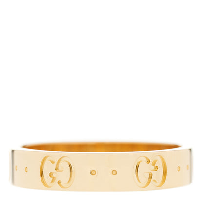 Gucci 18K Yellow Gold 4mm Icon Thin Band Ring 53 6.25 3 of 5