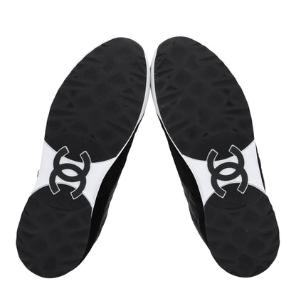 Chanel Suede Calfskin Quilted Sneakers 36.5 Black 10 of 12