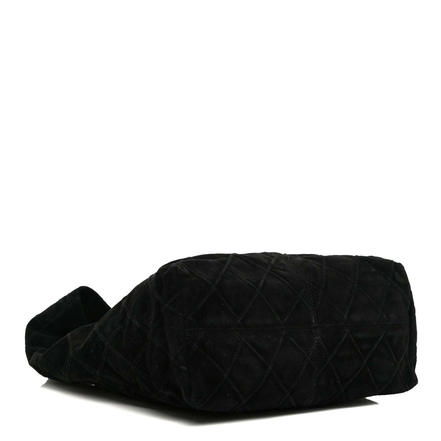 Chanel Suede Stitched Hobo Black 4 of 19