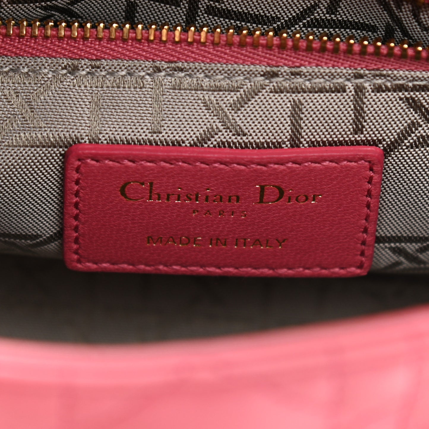 Lambskin Cannage Mini Lady Dior Pink