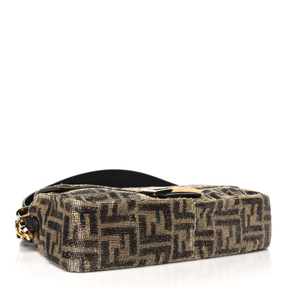 Fendi Vitello King Beaded Zucca Baguette Mogano Panna Ebano 4 of 9