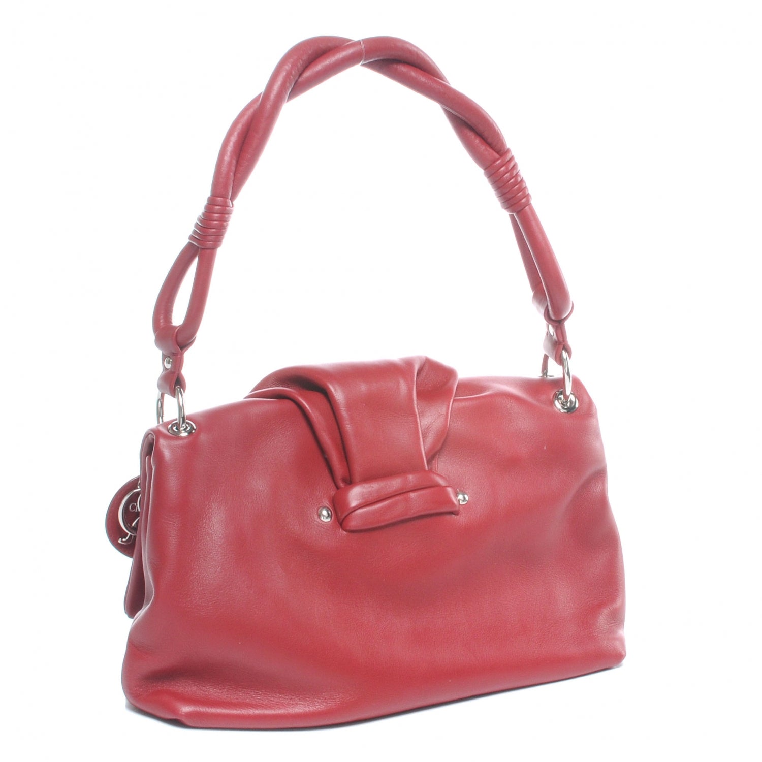 Christian Dior Lambskin Small Demi Lune Flap Red 3 of 7