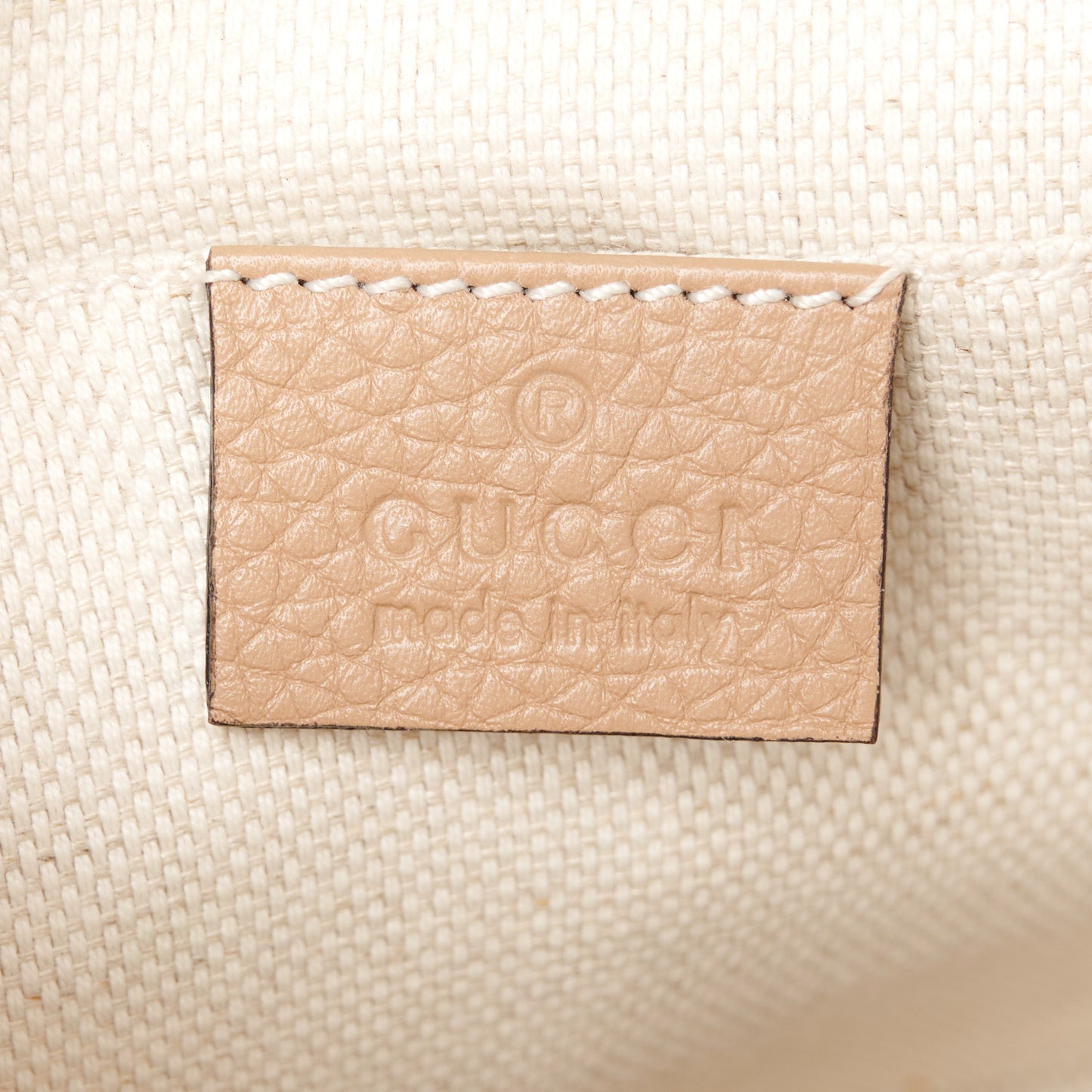 Pebbled Calfskin Small Soho Disco Bag Camelia