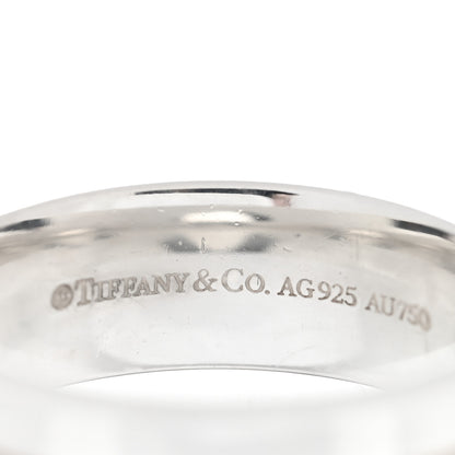 Tiffany Sterling Silver 18K Rose Gold Tiffany T Wide Band Ring 49 4.75 4 of 4