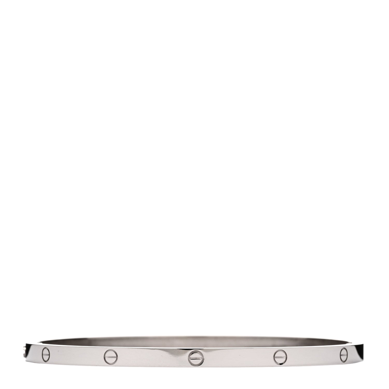 Cartier 18K White Gold Small LOVE Bracelet 19 2 of 5