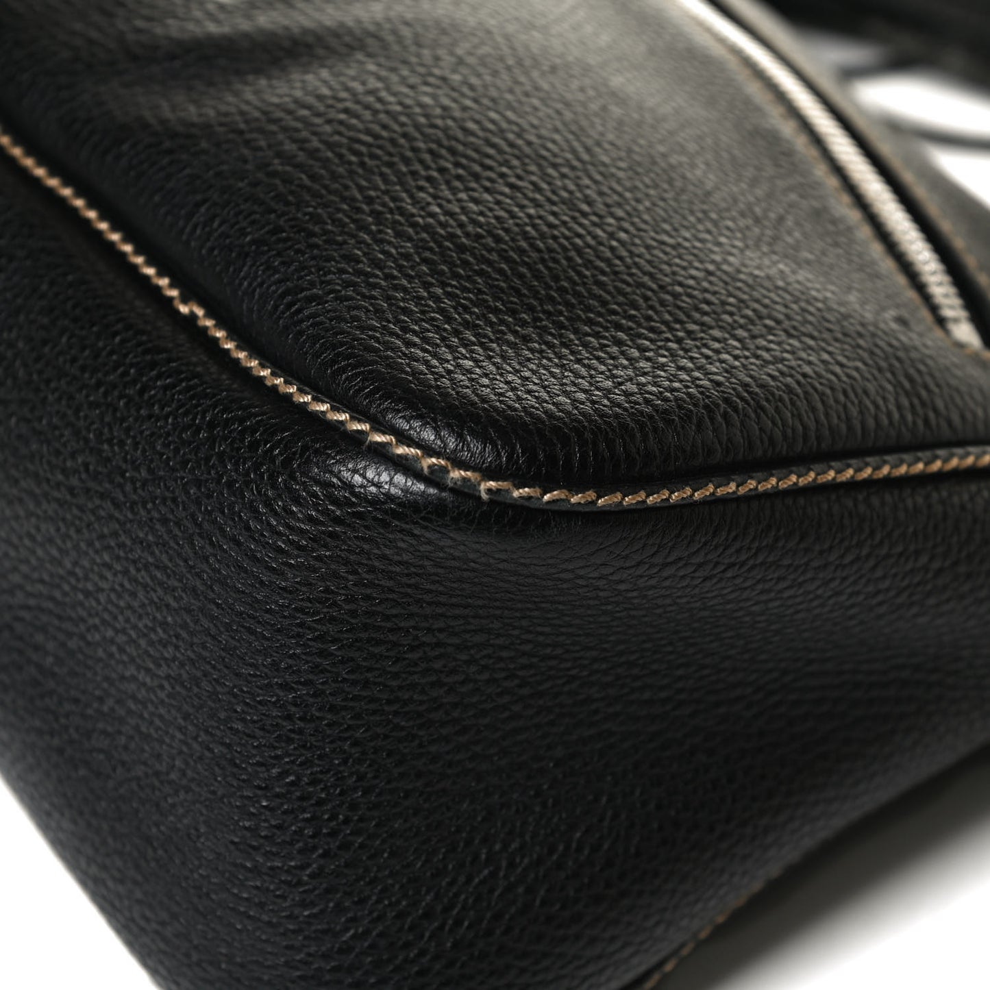 Calfskin Tassel Shoulder Bag Black
