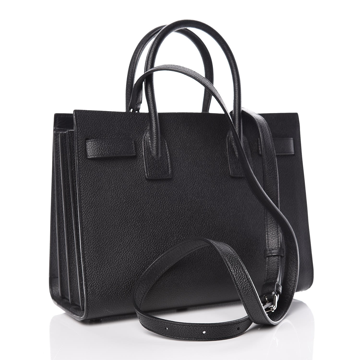 Saint Laurent Grained Calfskin Baby Sac De Jour Black 3 of 9