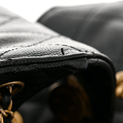 Chanel Caviar Quilted Medium Chanel 25 Handbag Black 12 of 12