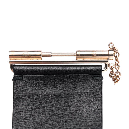 Chanel Calfskin CC Wide Cuff M Black Gold 5 of 5