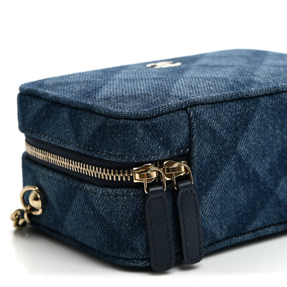 Chanel Printed Denim CC Camera Case Blue 8 of 9