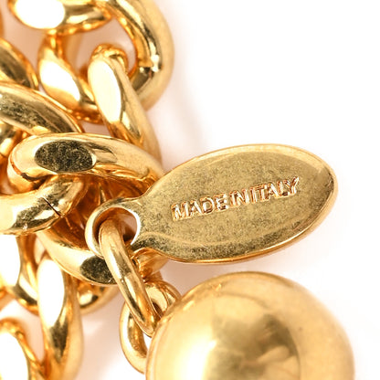 Valentino Garavani Brass Crystal VLogo Chain Belt 4 of 5