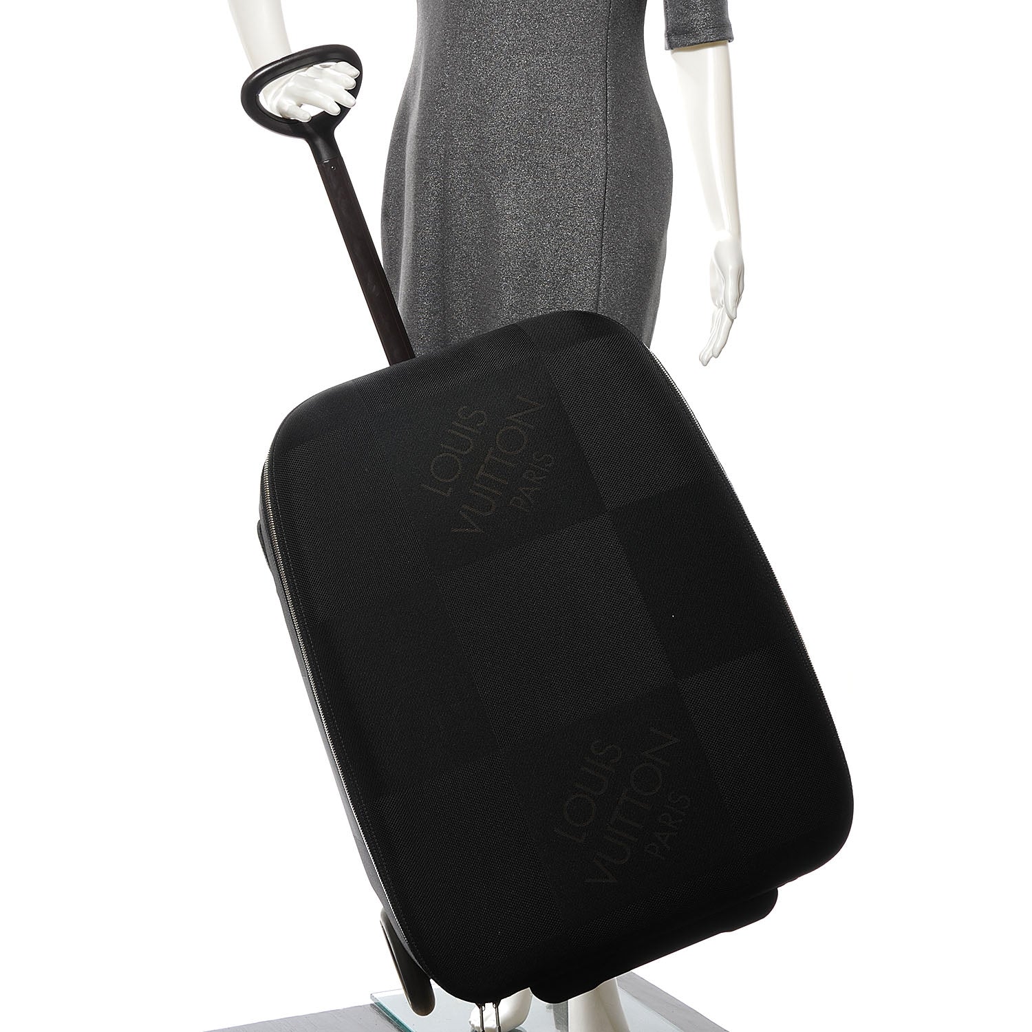 Louis Vuitton Damier Geant Conquerant 65 Luggage Black 2 of 7