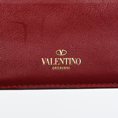 Valentino Garavani Calfskin Rockstud Travel Wallet Red 6 of 8