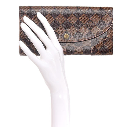 Louis Vuitton Damier Ebene Caissa Wallet Rose Ballerine 2 of 7