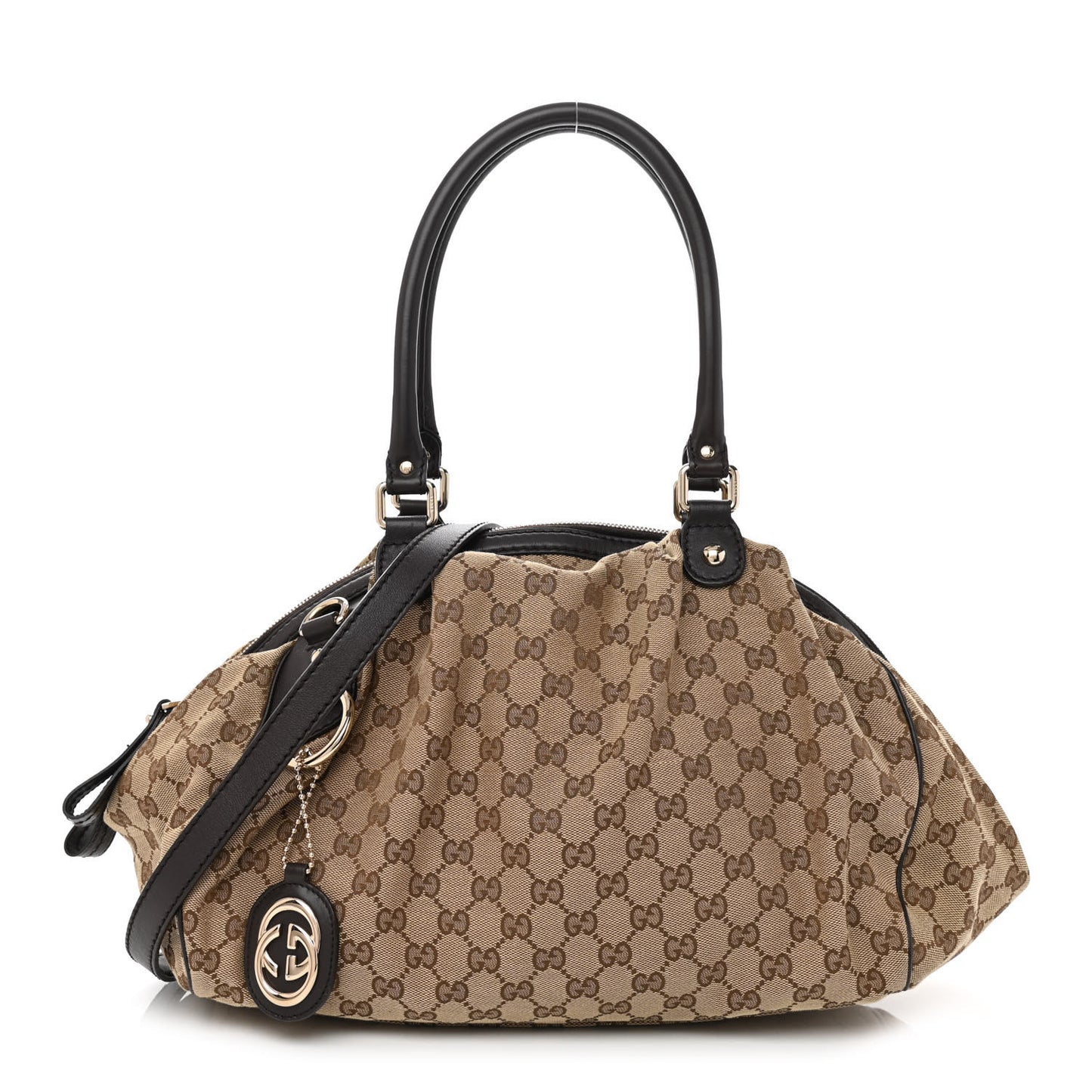 Monogram Medium Sukey Boston Bag Brown