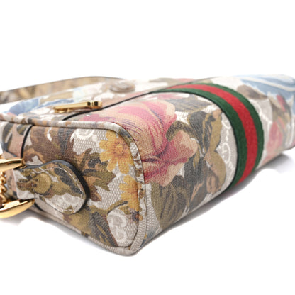 Gucci GG Supreme Monogram Water Flora Web Mini Ophidia Shoulder Bag Beige White Multicolor 9 of 10
