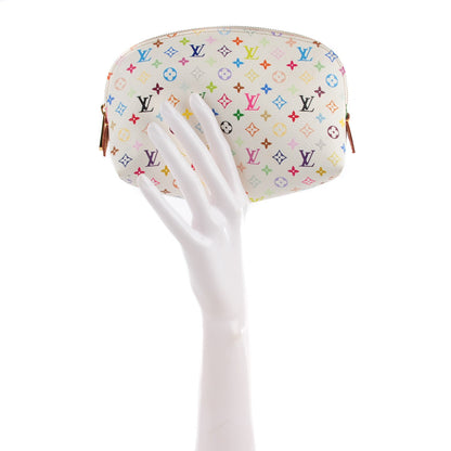 Louis Vuitton Monogram Multicolor Cosmetic Pouch White Litchi 2 of 7