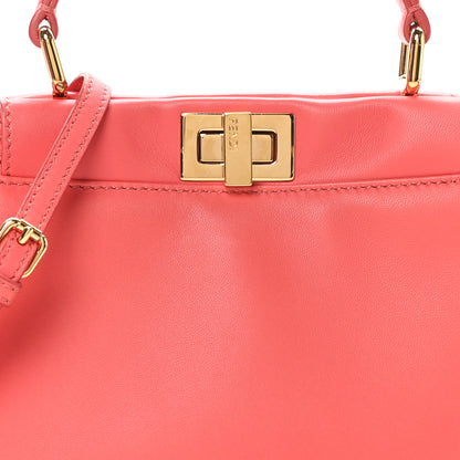 Fendi Nappa Stacked Bar Mini Peekaboo Iconic Satchel Lampone 8 of 10