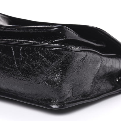 Saint Laurent Crinkled Calfskin Matelasse Monogram Medium Niki Chain Satchel Black 9 of 10