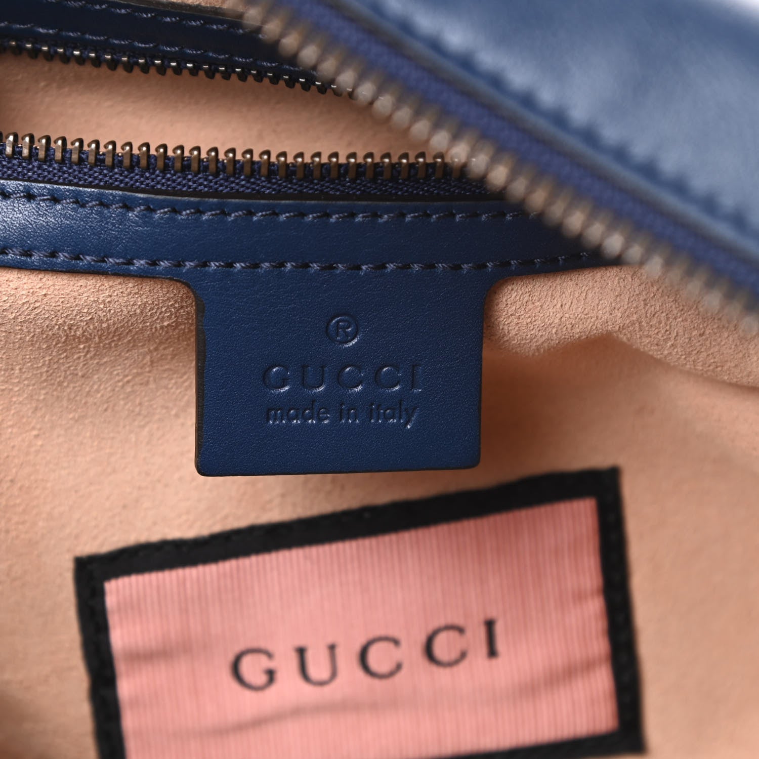 Gucci Calfskin Matelasse GucciGhost Medium GG Marmont Chain Shoulder Bag Blue Agata Hibiscus Red 6 of 14