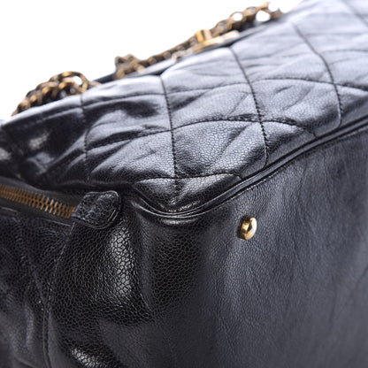 Chanel Crumpled Grained Calfskin Shiva Bowler Black 11 of 14