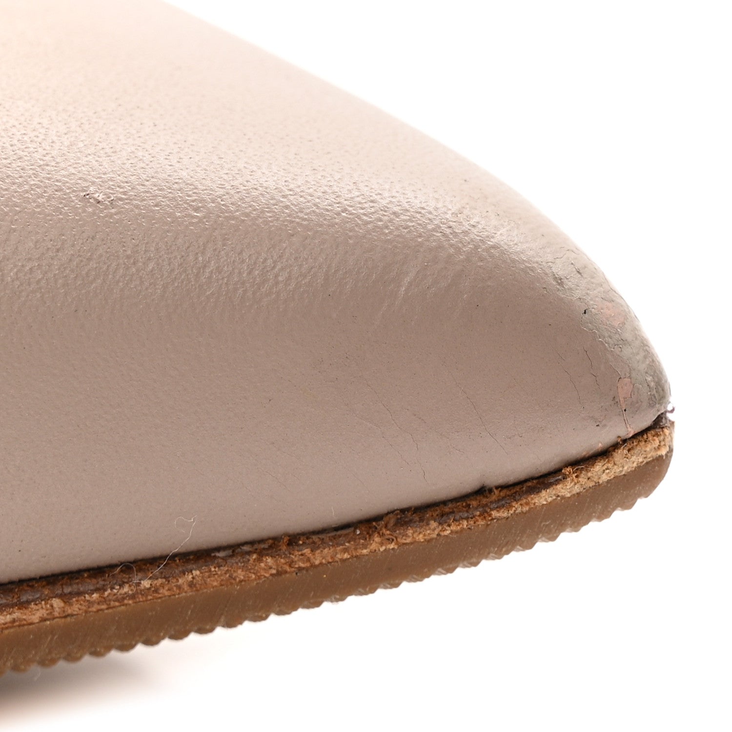 Valentino Garavani Calfskin Lacquered Monochrome Rockstud Ballerina Flats 38 Poudre 22 of 26