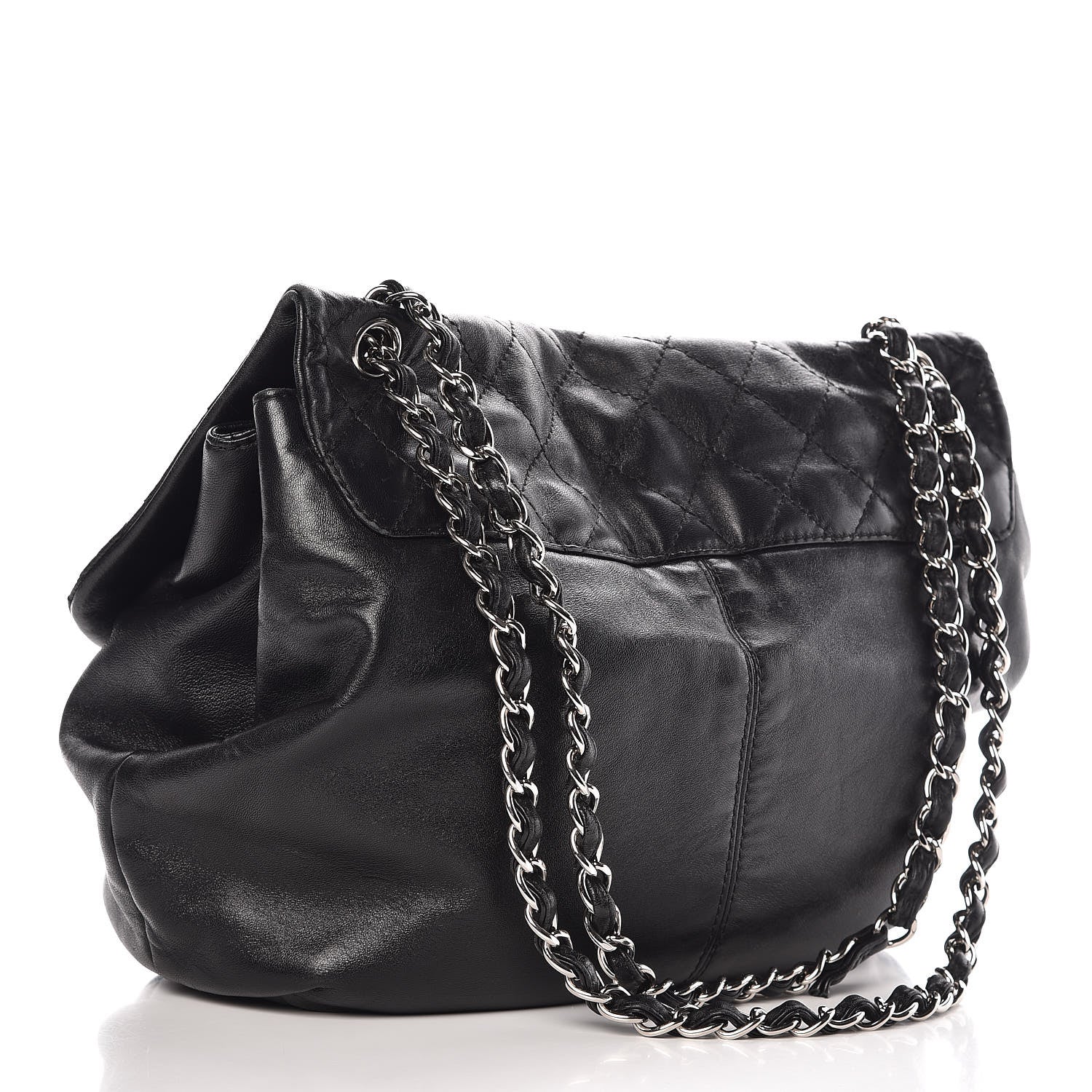 Chanel Calfskin Quilted Large Trianon Messenger Flap Black 3 of 8