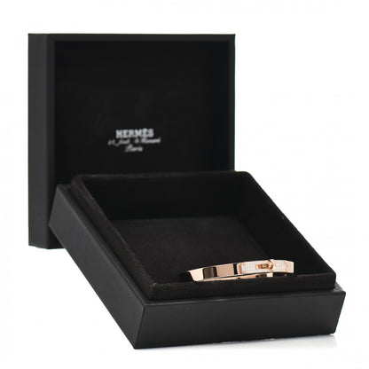 Hermes 18K Rose Gold Diamond PM Kelly Pave Bracelet SH 5 of 5