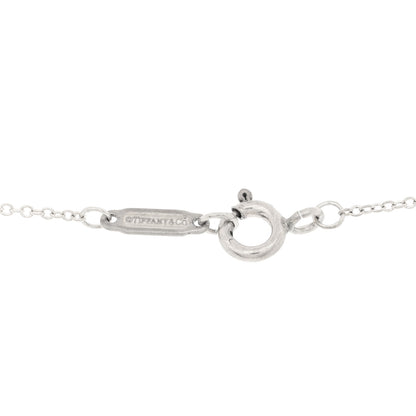 Tiffany Sterling Silver Enamel Heart Key Pendant Necklace Blue 4 of 5