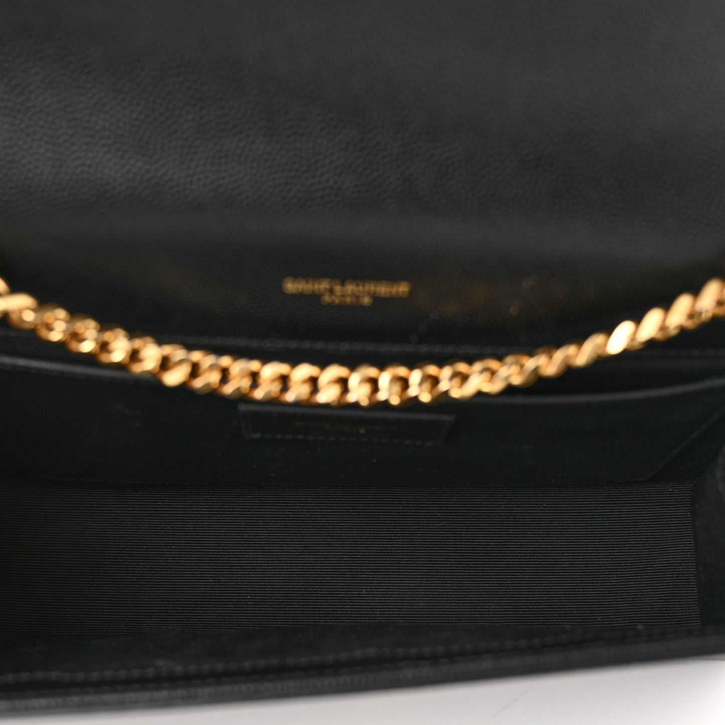Grain De Poudre Classic Monogram Kate Tassel Chain Wallet Black