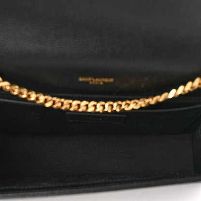 Saint Laurent Grain De Poudre Classic Monogram Kate Tassel Chain Wallet Black 5 of 12